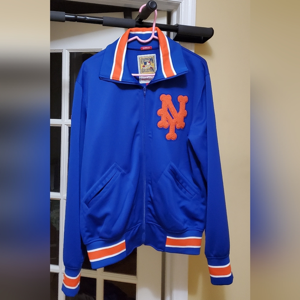 Men's Royal New York Mets 1986 Authentic Batting Practice Full-Zip Jacket